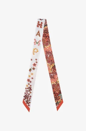 Bandeau fleuri en sergé de soie