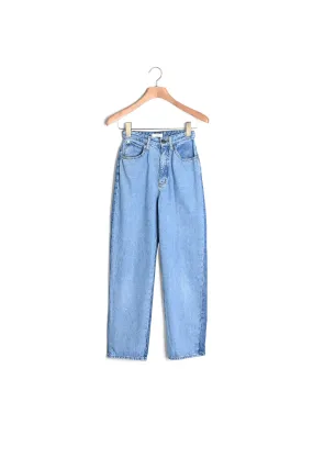 Jean coupe mom bicolore